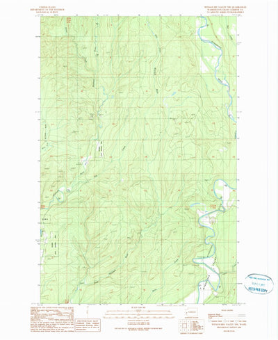 United States Geological Survey Wynoochee Valley NW, WA (1990, 24000-Scale) digital map