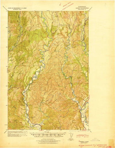 United States Geological Survey Wynoochee Valley, WA (1941, 62500-Scale) digital map
