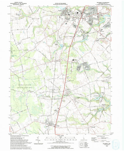 United States Geological Survey Wyoming, DE (1993, 24000-Scale) digital map