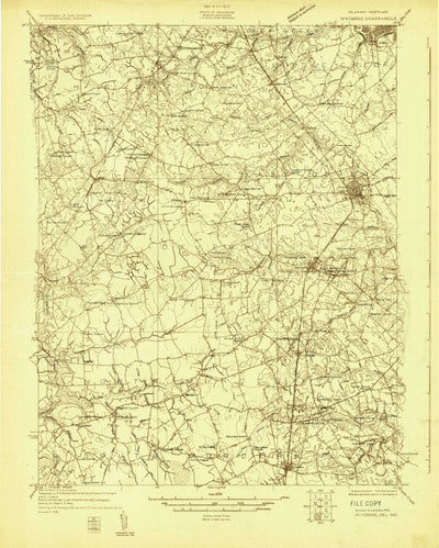 United States Geological Survey Wyoming, DE-MD (1926, 48000-Scale) digital map