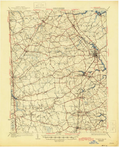 United States Geological Survey Wyoming, DE-MD (1930, 62500-Scale) digital map
