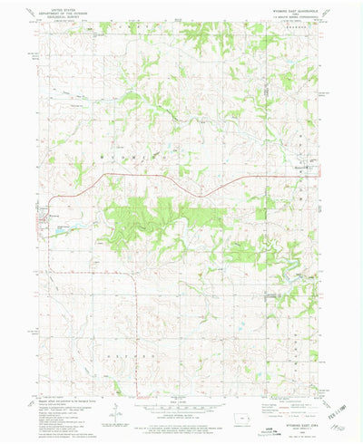 United States Geological Survey Wyoming East, IA (1980, 24000-Scale) digital map