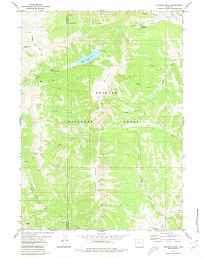 United States Geological Survey Wyoming Peak, WY (1980, 24000-Scale) digital map