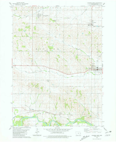 United States Geological Survey Wyoming West, IA (1980, 24000-Scale) digital map