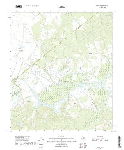 United States Geological Survey Wyser Bottom, TX (2022, 24000-Scale) digital map