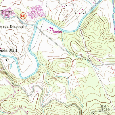 United States Geological Survey Wytheville, VA (1968, 24000-Scale) digital map