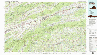 United States Geological Survey Wytheville, VA-NC-TN (1982, 100000-Scale) digital map