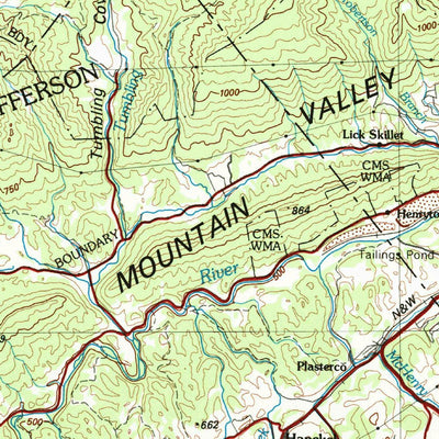 United States Geological Survey Wytheville, VA-NC-TN (1982, 100000-Scale) digital map