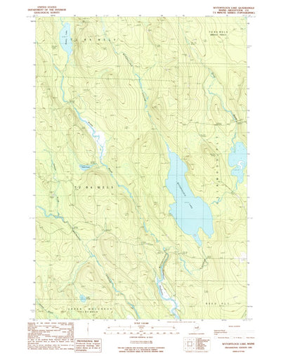 United States Geological Survey Wytopitlock Lake, ME (1989, 24000-Scale) digital map