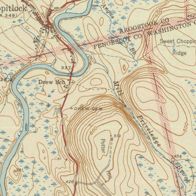 United States Geological Survey Wytopitlock, ME (1943, 62500-Scale) digital map