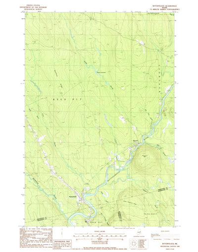 United States Geological Survey Wytopitlock, ME (1988, 24000-Scale) digital map