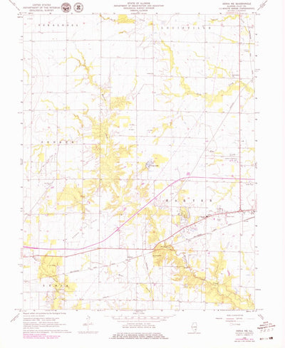 United States Geological Survey Xenia NE, IL (1968, 24000-Scale) digital map