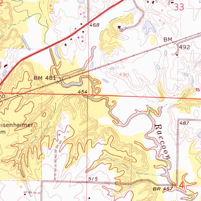 United States Geological Survey Xenia NE, IL (1968, 24000-Scale) digital map