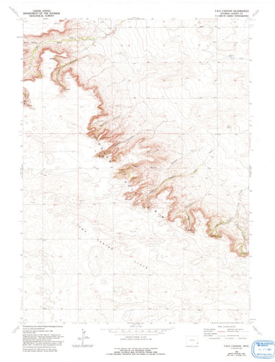 United States Geological Survey Y B O Canyon, WY (1963, 24000-Scale) digital map