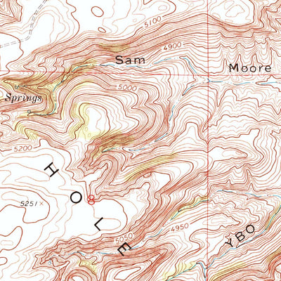 United States Geological Survey Y B O Canyon, WY (1963, 24000-Scale) digital map