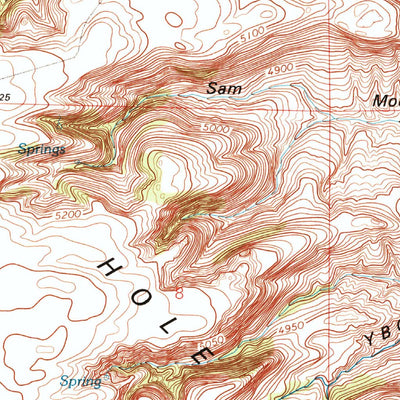 United States Geological Survey Y B O Canyon, WY (1990, 24000-Scale) digital map