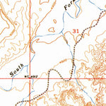 United States Geological Survey Y U Bench NW, WY (1951, 24000-Scale) digital map