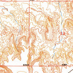 United States Geological Survey Y U Bench NW, WY (1951, 24000-Scale) digital map