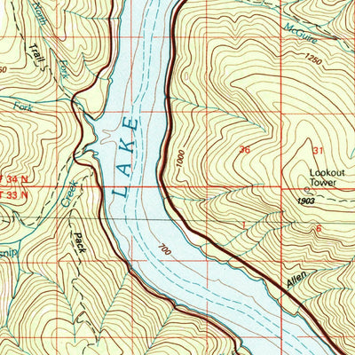 United States Geological Survey Yaak River, MT (1979, 100000-Scale) digital map