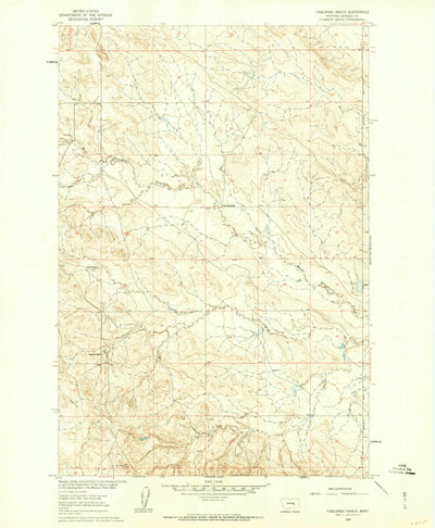 United States Geological Survey Yablonski Ranch, MT (1960, 24000-Scale) digital map