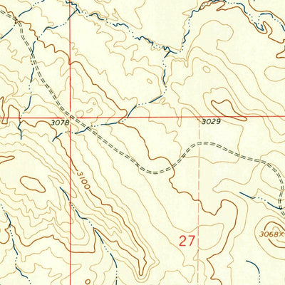 United States Geological Survey Yablonski Ranch, MT (1960, 24000-Scale) digital map