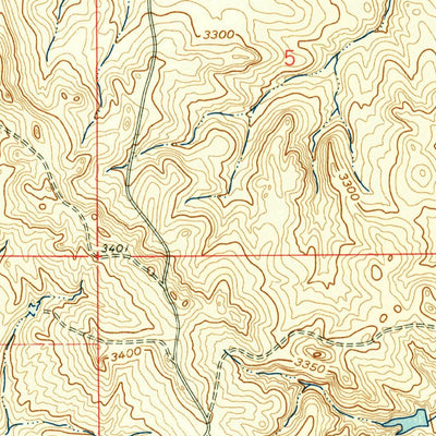 United States Geological Survey Yablonski Ranch, MT (1960, 24000-Scale) digital map
