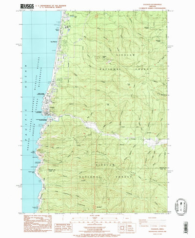 United States Geological Survey Yachats, OR (1984, 24000-Scale) digital map