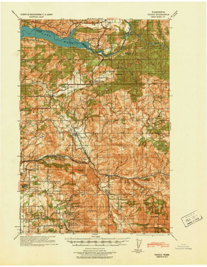 Yacolt, WA (1941, 62500Scale) Map by United States Geological Survey