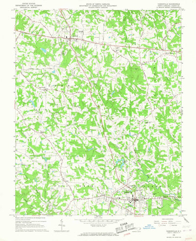 United States Geological Survey Yadkinville, NC (1966, 24000-Scale) digital map