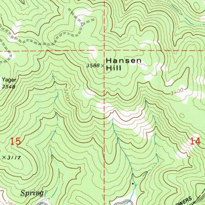 United States Geological Survey Yager Junction, CA (1979, 24000-Scale) digital map