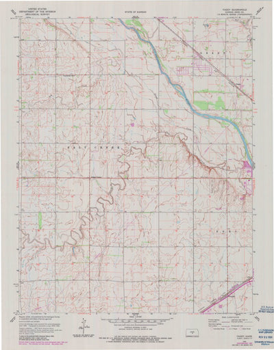 United States Geological Survey Yaggy, KS (1960, 24000-Scale) digital map