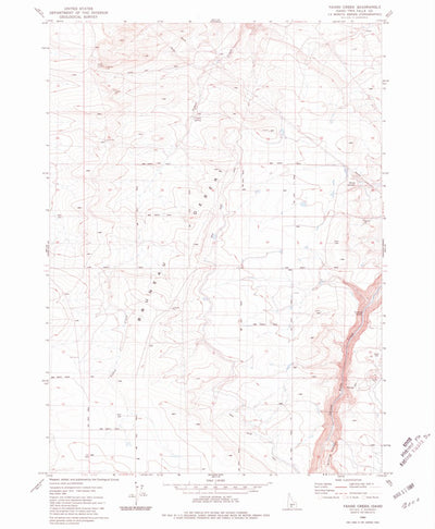 United States Geological Survey Yahoo Creek, ID (1980, 24000-Scale) digital map