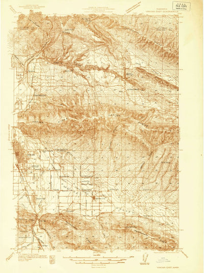 United States Geological Survey Yakima East, WA (1936, 48000-Scale) digital map