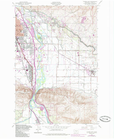 United States Geological Survey Yakima East, WA (1953, 24000-Scale) digital map