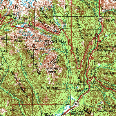 United States Geological Survey Yakima, WA (1958, 250000-Scale) digital map