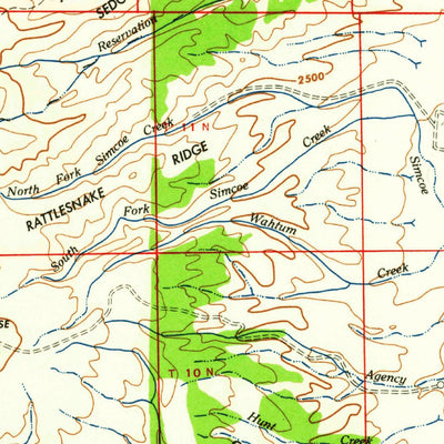 United States Geological Survey Yakima, WA (1961, 250000-Scale) digital map