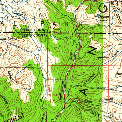 United States Geological Survey Yakima, WA (1961, 250000-Scale) digital map