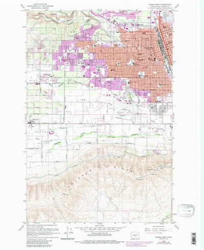 United States Geological Survey Yakima West, WA (1958, 24000-Scale) digital map