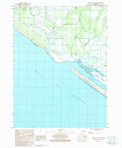 United States Geological Survey Yakutat B-5 NE, AK (1987, 25000-Scale) digital map