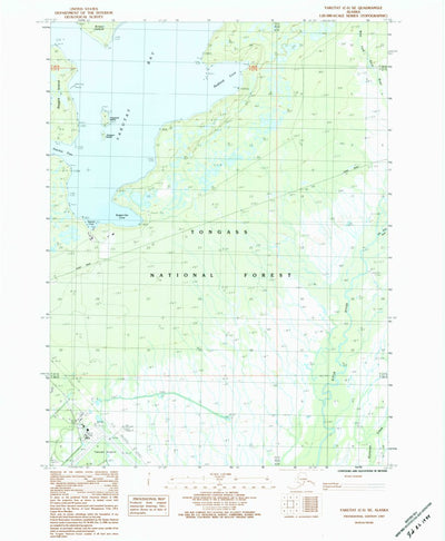 United States Geological Survey Yakutat C-5 SE, AK (1987, 25000-Scale) digital map