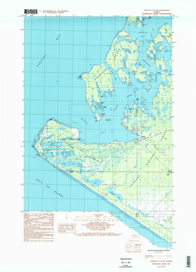 United States Geological Survey Yakutat C-5 SW, AK (1987, 25000-Scale) digital map
