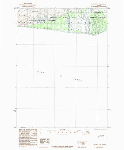 United States Geological Survey Yakutat C-7, AK (1985, 63360-Scale) digital map