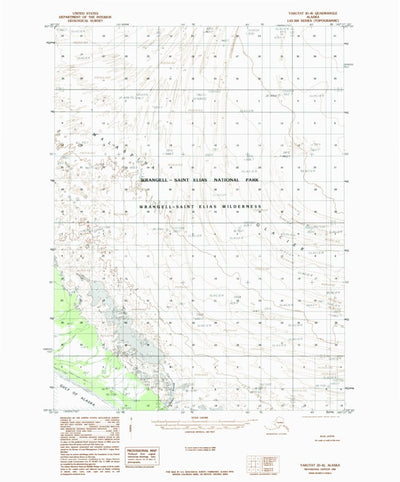 United States Geological Survey Yakutat D-8, AK (1985, 63360-Scale) digital map