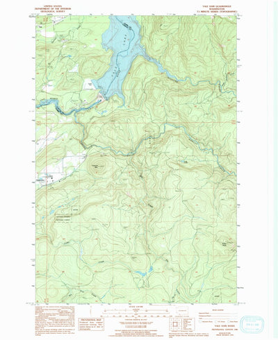 United States Geological Survey Yale Dam, WA (1986, 24000-Scale) digital map