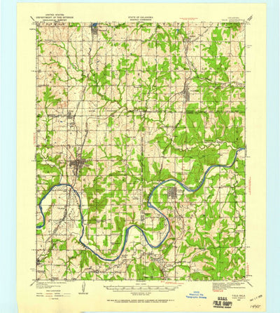 United States Geological Survey Yale, OK (1929, 62500-Scale) digital map