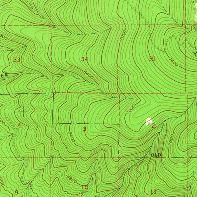 United States Geological Survey Yamsay Mountain, OR (1960, 62500-Scale) digital map