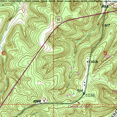United States Geological Survey Yancy Mills, MO (1950, 24000-Scale) digital map