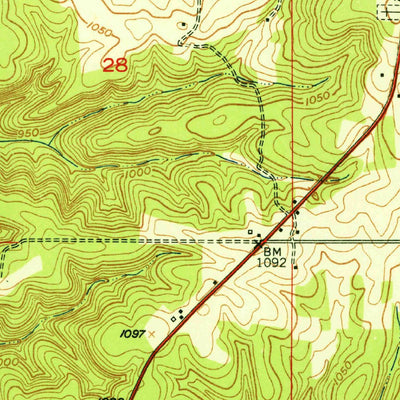 United States Geological Survey Yancy Mills, MO (1951, 24000-Scale) digital map