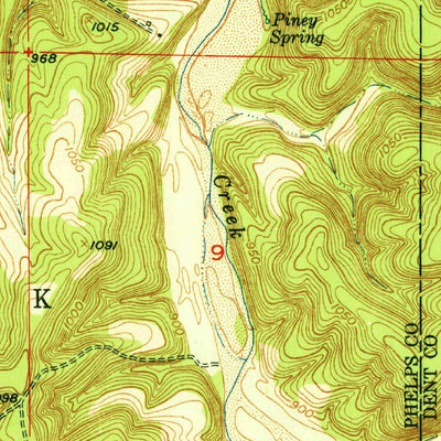 United States Geological Survey Yancy Mills, MO (1951, 24000-Scale) digital map