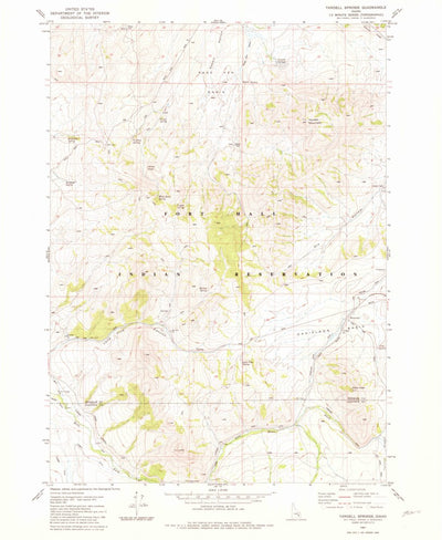 United States Geological Survey Yandell Springs, ID (1981, 24000-Scale) digital map